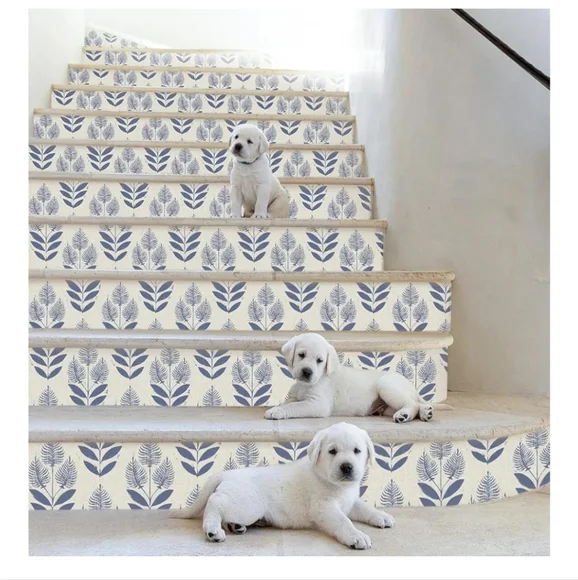 Blue Leaf Pattern Wall Art - Picture 3 of 8